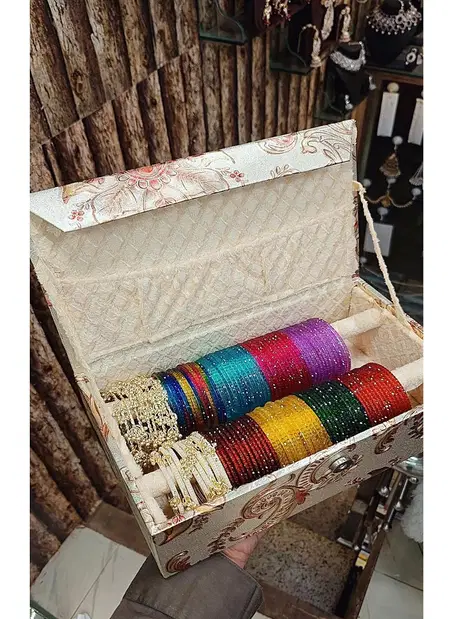 Kasmiri Ghungru Combo Box With Glass Bangles